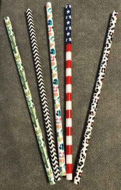 Reusable hard plastic straws